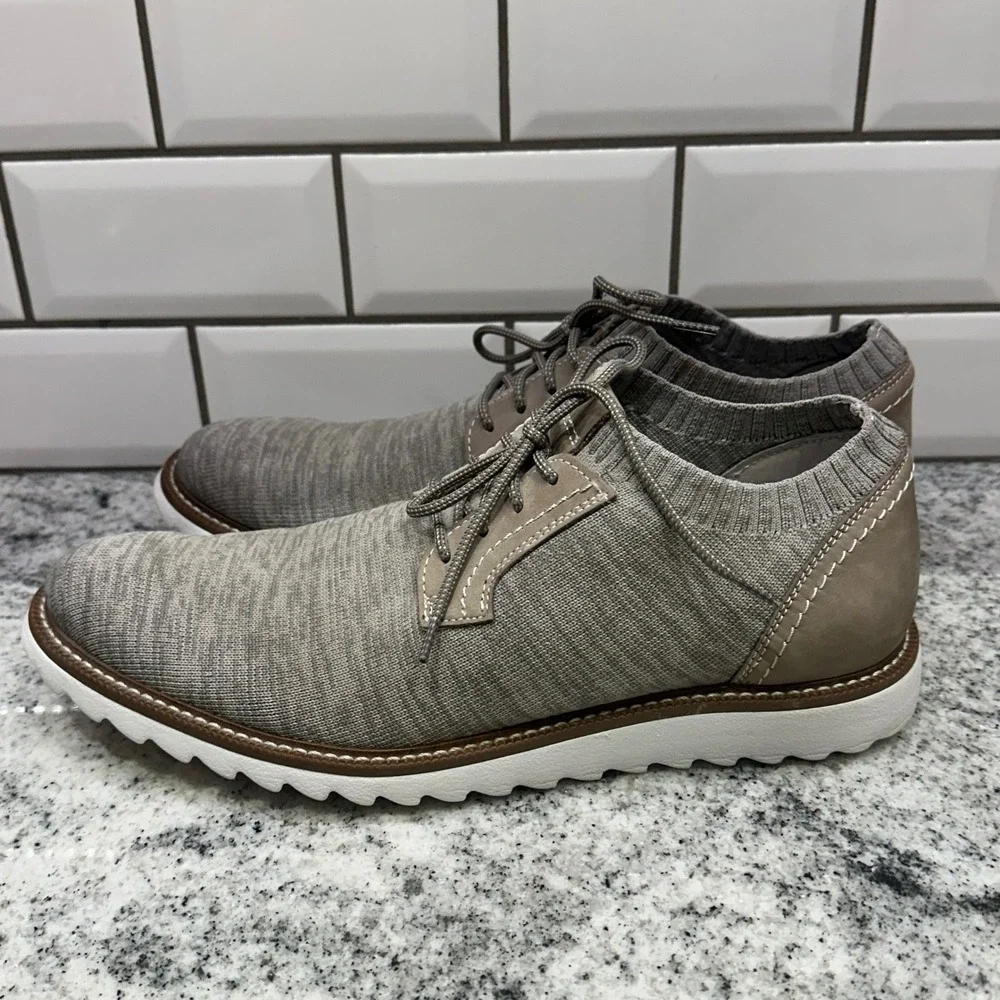 J. Murphy Mens 10.5M‎ Hybrid Knit Derby Shoes Gray Tan 59-40855 Business Casual